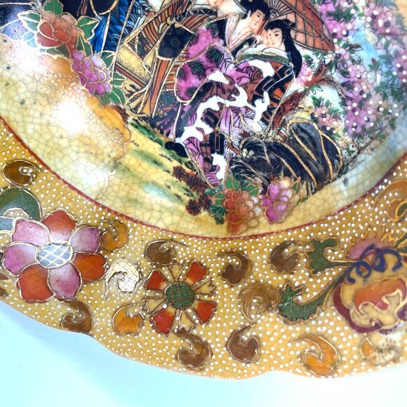 Antique Chinese Porcelain Bowl with Hand Painted Scenes From Social Life 8 *5 in - Picture 8 of 12